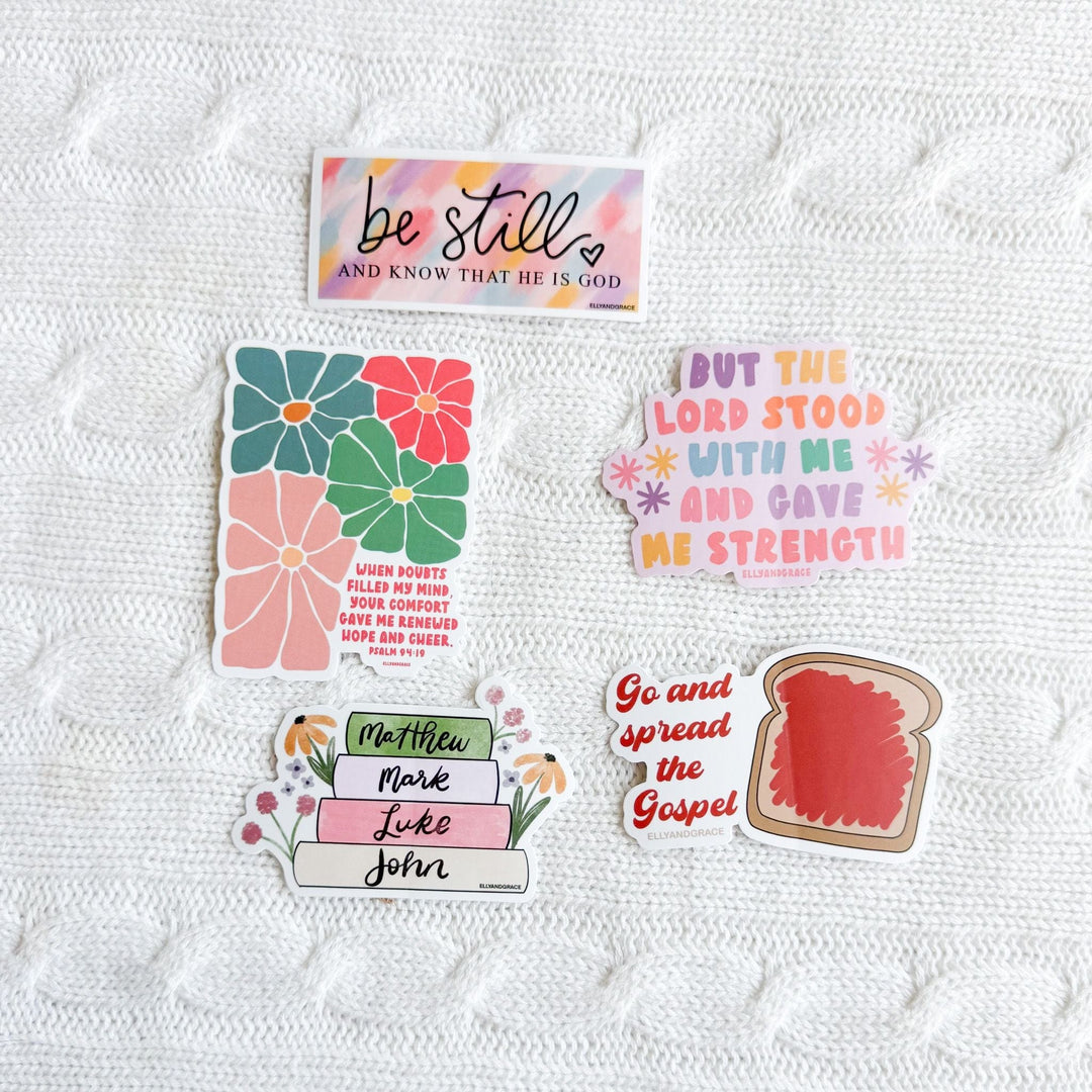 ellyandgrace Stickerpack Be Still And Know That I Am God Sticker Pack