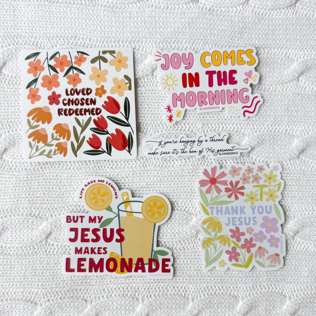 ellyandgrace Stickerpack Loved Chosen Redeemed Sticker Pack