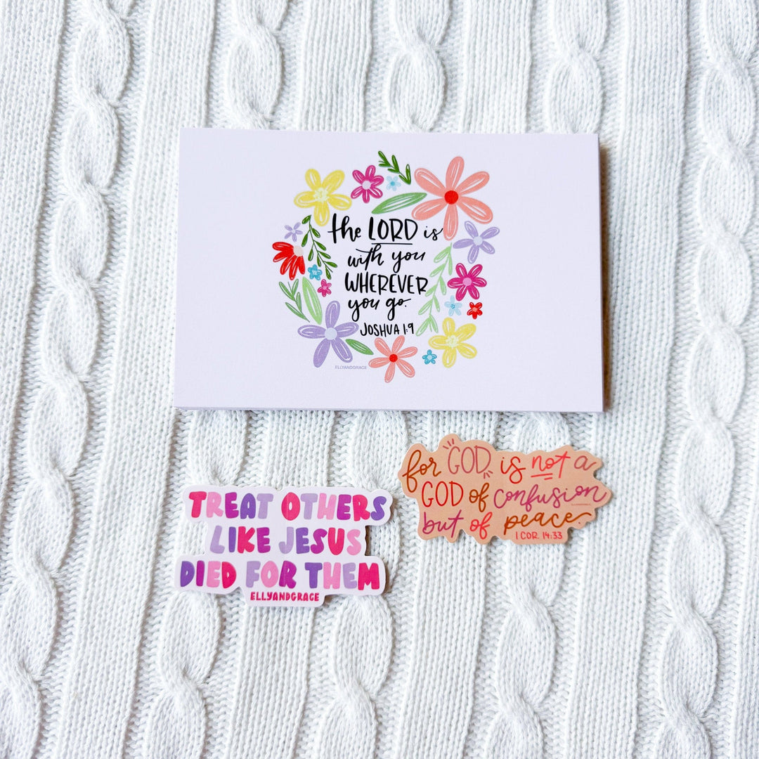 ellyandgrace Stickerpack The Lord is With You Postcard Pack