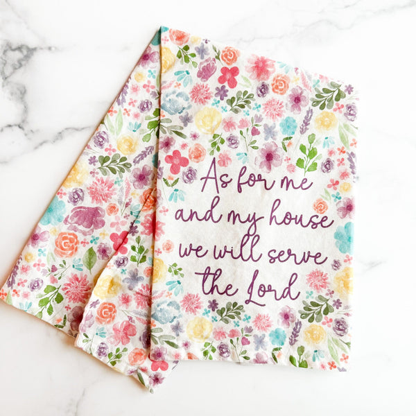 ellyandgrace Tea Towel As For Me and My House Tea Towel