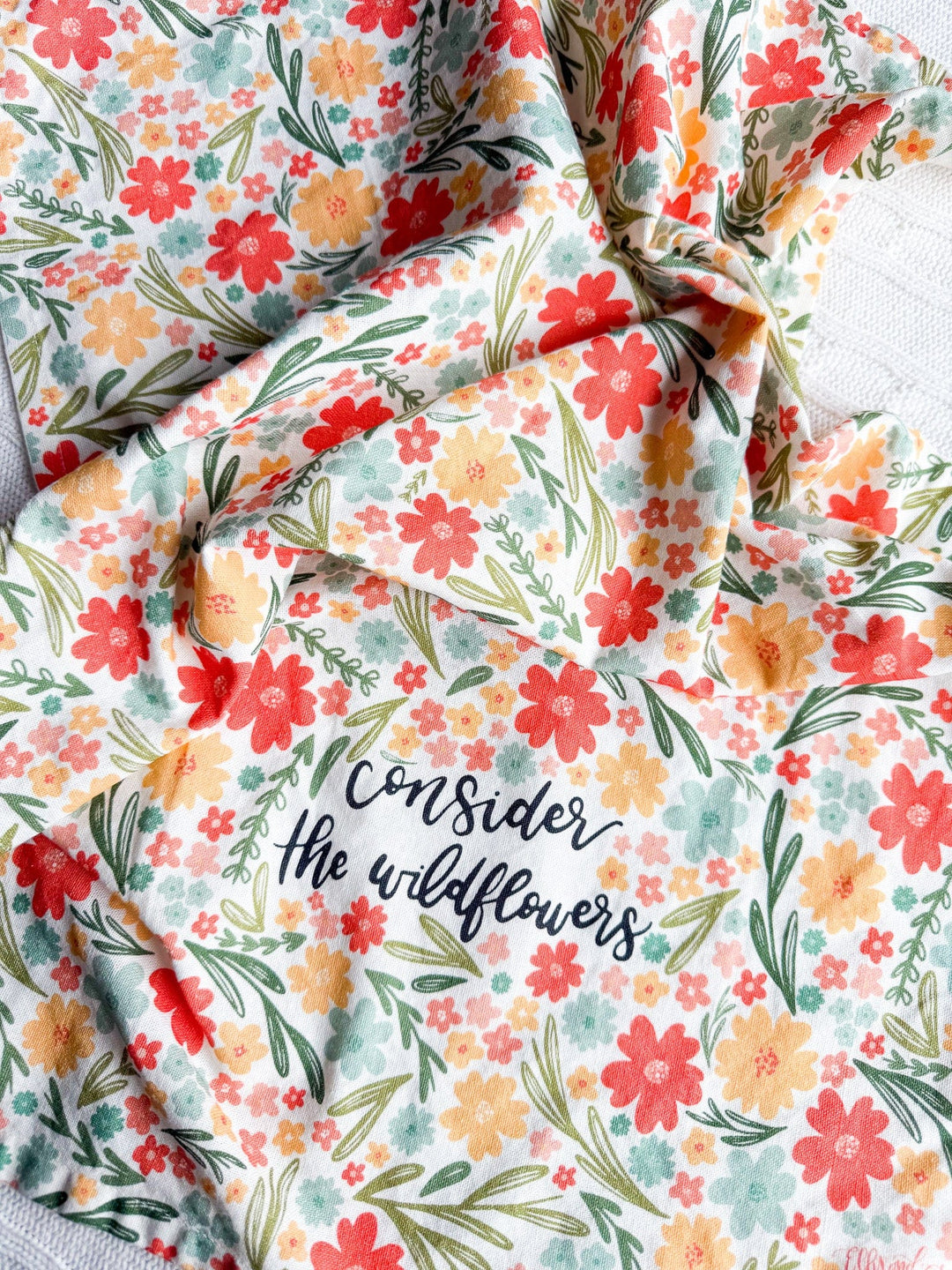 ellyandgrace Tea Towel Consider the Wildflowers Tea Towel