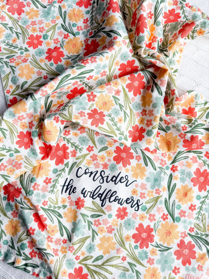 ellyandgrace Tea Towel Consider the Wildflowers Tea Towel