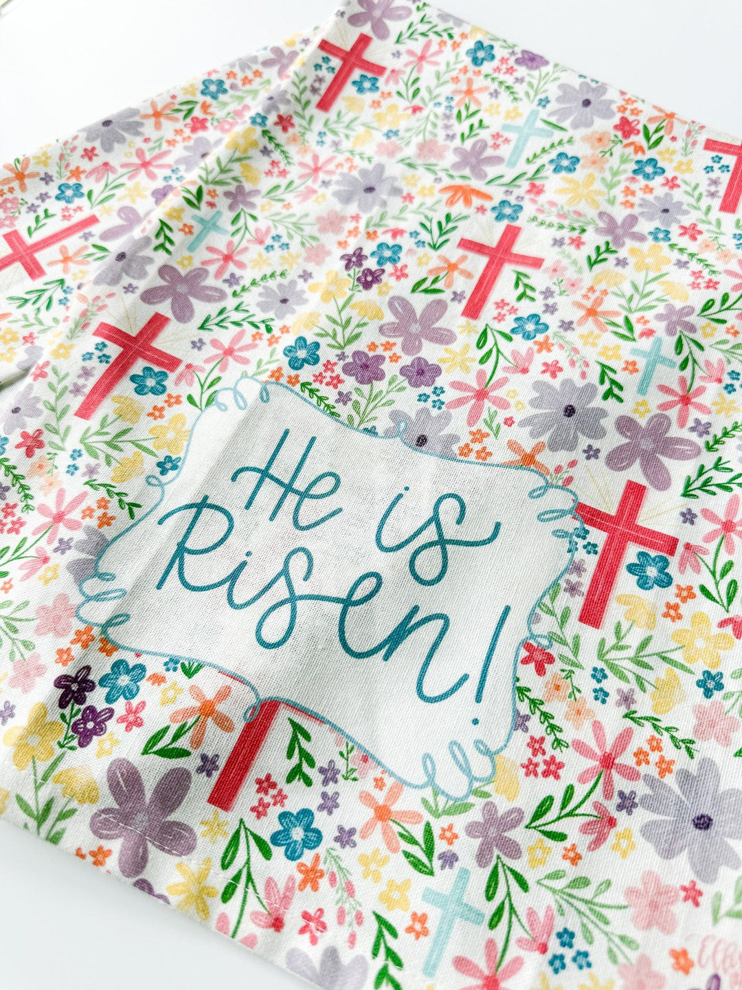 ellyandgrace Tea Towel He is Risen Tea Towel