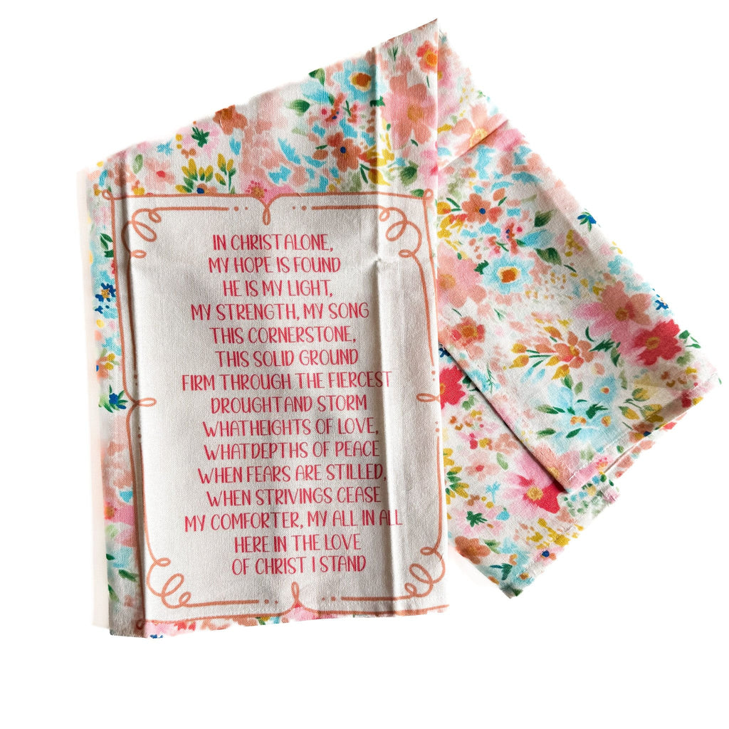ellyandgrace Tea Towel In Christ Alone Tea Towel