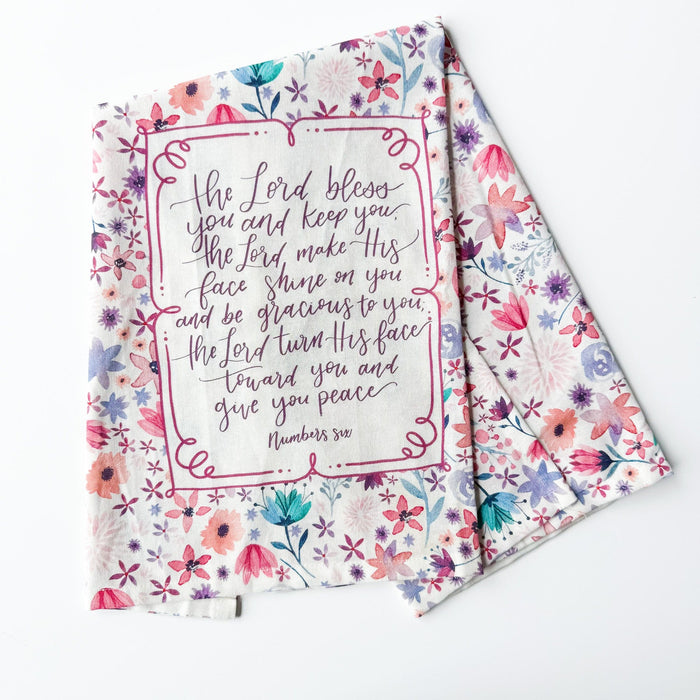 ellyandgrace Tea Towel The Lord Bless You Tea Towel