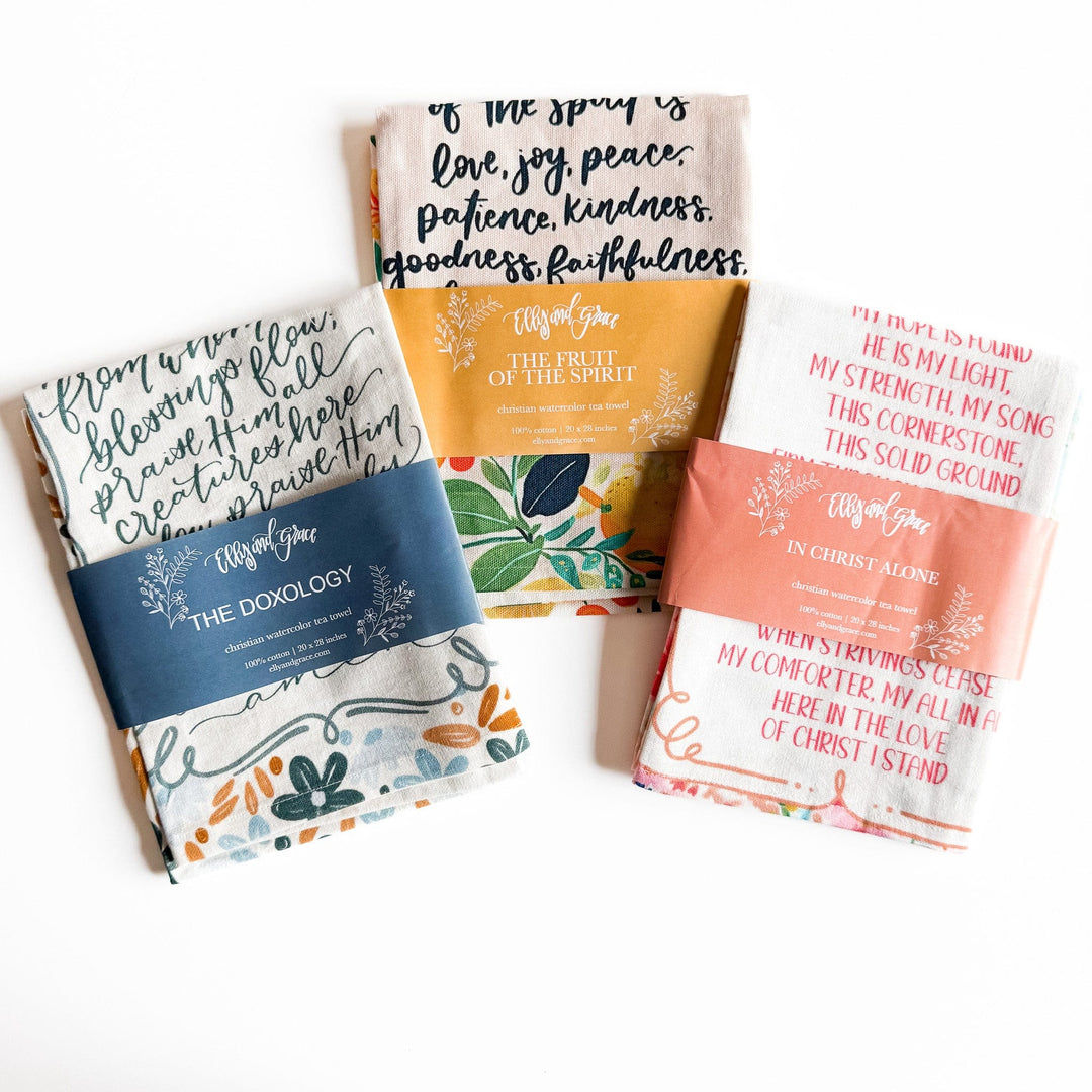 ellyandgrace Three Tea Towel Fruit Bundle