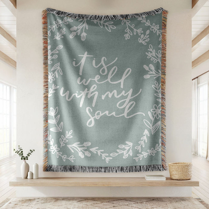ellyandgrace Woven Blanket It Is Well Woven Blanket
