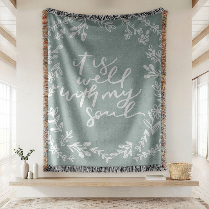 ellyandgrace Woven Blanket It Is Well Woven Blanket