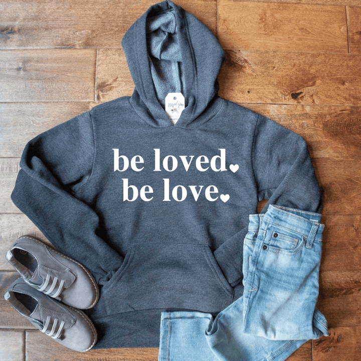 ellyandgrace YTH3719 Be Loved Be Love Premium Kids Hoodie