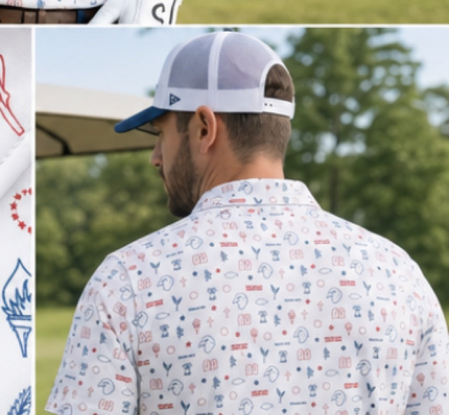 Back of the One Nation Under God Christian men's polo